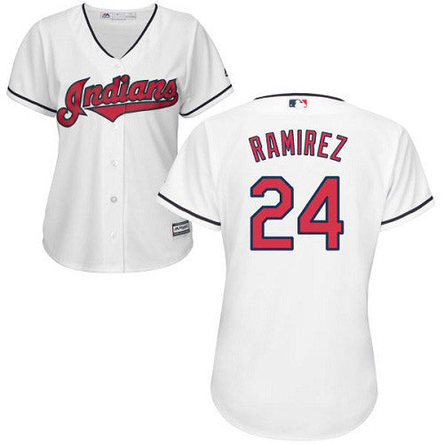 Women's Cleveland Indians Manny Ramirez Replica Home Jersey - White
